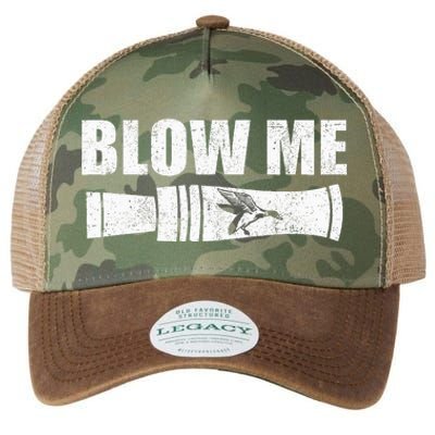 Funny Duck Hunting Blow Me Duck Call Waterfowl Hunter Gift Legacy Tie Dye Trucker Hat