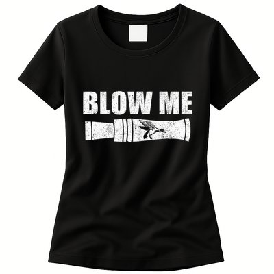 Funny Duck Hunting Blow Me Duck Call Waterfowl Hunter Gift Womens T-Shirt