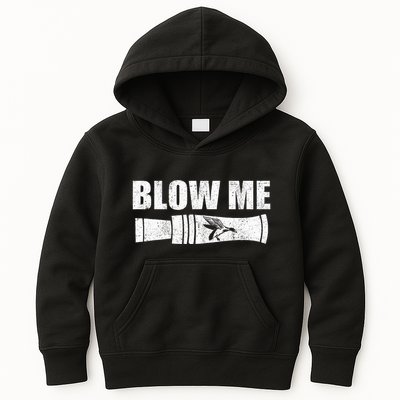 Funny Duck Hunting Blow Me Duck Call Waterfowl Hunter Gift Kids Hoodie