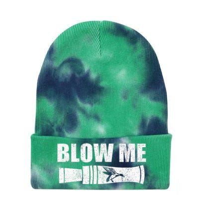 Funny Duck Hunting Blow Me Duck Call Waterfowl Hunter Gift Tie Dye 12in Knit Beanie