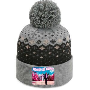 Funny DaddyS Home Trump Pink 2024 Take America Back 2024 Gift The Baniff Cuffed Pom Beanie