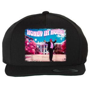 Funny DaddyS Home Trump Pink 2024 Take America Back 2024 Gift Wool Snapback Cap