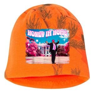 Funny DaddyS Home Trump Pink 2024 Take America Back 2024 Gift Kati - Camo Knit Beanie