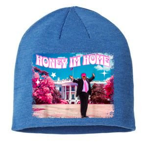 Funny DaddyS Home Trump Pink 2024 Take America Back 2024 Gift Sustainable Beanie