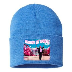 Funny DaddyS Home Trump Pink 2024 Take America Back 2024 Gift Sustainable Knit Beanie