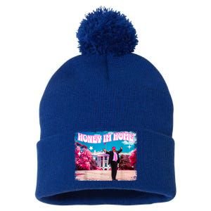 Funny DaddyS Home Trump Pink 2024 Take America Back 2024 Gift Pom Pom 12in Knit Beanie