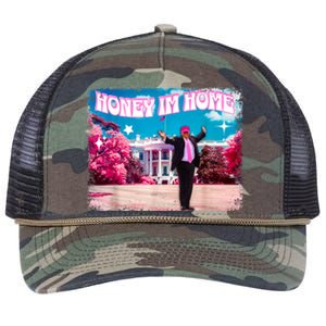 Funny DaddyS Home Trump Pink 2024 Take America Back 2024 Gift Retro Rope Trucker Hat Cap