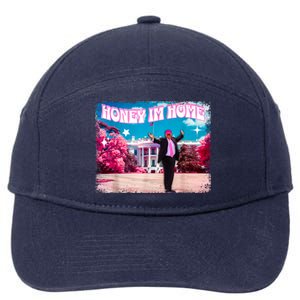 Funny DaddyS Home Trump Pink 2024 Take America Back 2024 Gift 7-Panel Snapback Hat