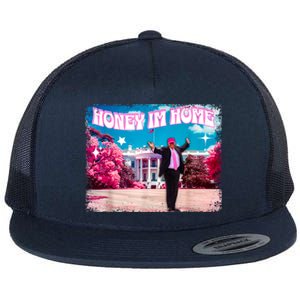 Funny DaddyS Home Trump Pink 2024 Take America Back 2024 Gift Flat Bill Trucker Hat