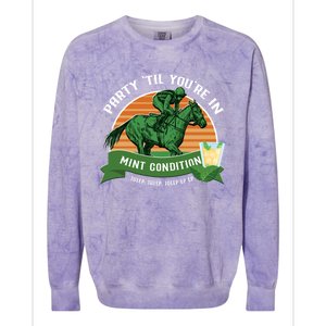 Funny Derby Horse Racing Mint Julep Bourbon Ing Party Gift Colorblast Crewneck Sweatshirt