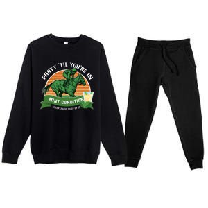 Funny Derby Horse Racing Mint Julep Bourbon Ing Party Gift Premium Crewneck Sweatsuit Set