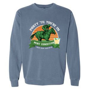 Funny Derby Horse Racing Mint Julep Bourbon Ing Party Gift Garment-Dyed Sweatshirt