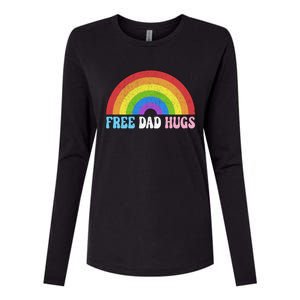 Free Dad Hugs Lgbt Pride Rainbow Gift Womens Cotton Relaxed Long Sleeve T-Shirt