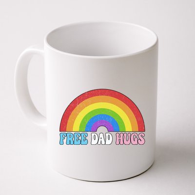 Free Dad Hugs Lgbt Pride Rainbow Gift Coffee Mug