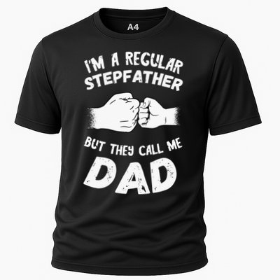 Fathers Day Handshake Fist Bump Step Father Cool Fatherhood Performance Shirt
