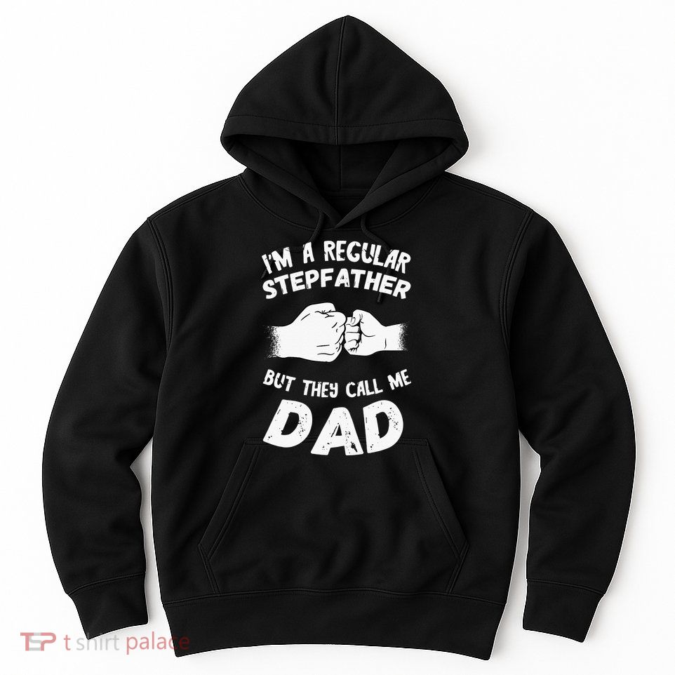 Fathers Day Handshake Fist Bump Step Father Cool Fatherhood Hoodie