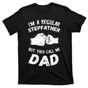 Fathers Day Handshake Fist Bump Step Father Cool Fatherhood T-Shirt