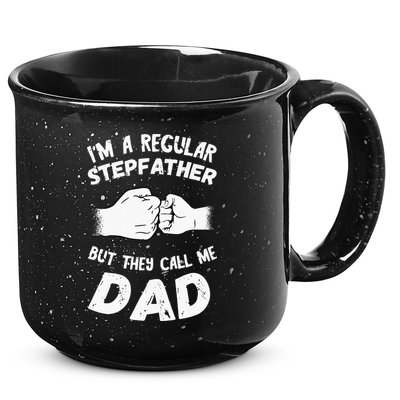 Fathers Day Handshake Fist Bump Step Father Cool Fatherhood 15oz Campfire Ceramic Mug