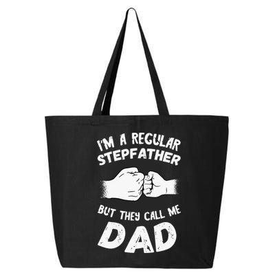 Fathers Day Handshake Fist Bump Step Father Cool Fatherhood 25L Jumbo Tote