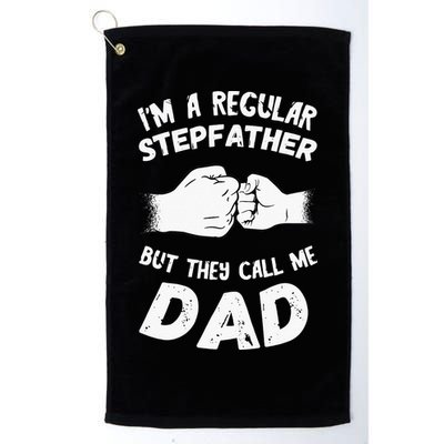 Fathers Day Handshake Fist Bump Step Father Cool Fatherhood Golf Towel
