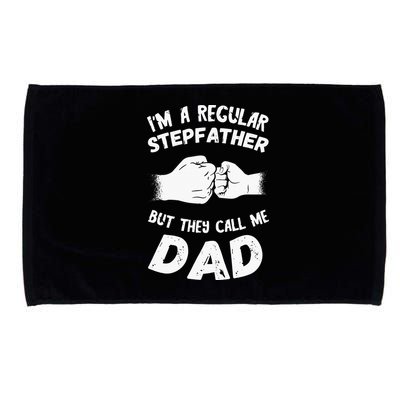 Fathers Day Handshake Fist Bump Step Father Cool Fatherhood Microfiber Hand Towel