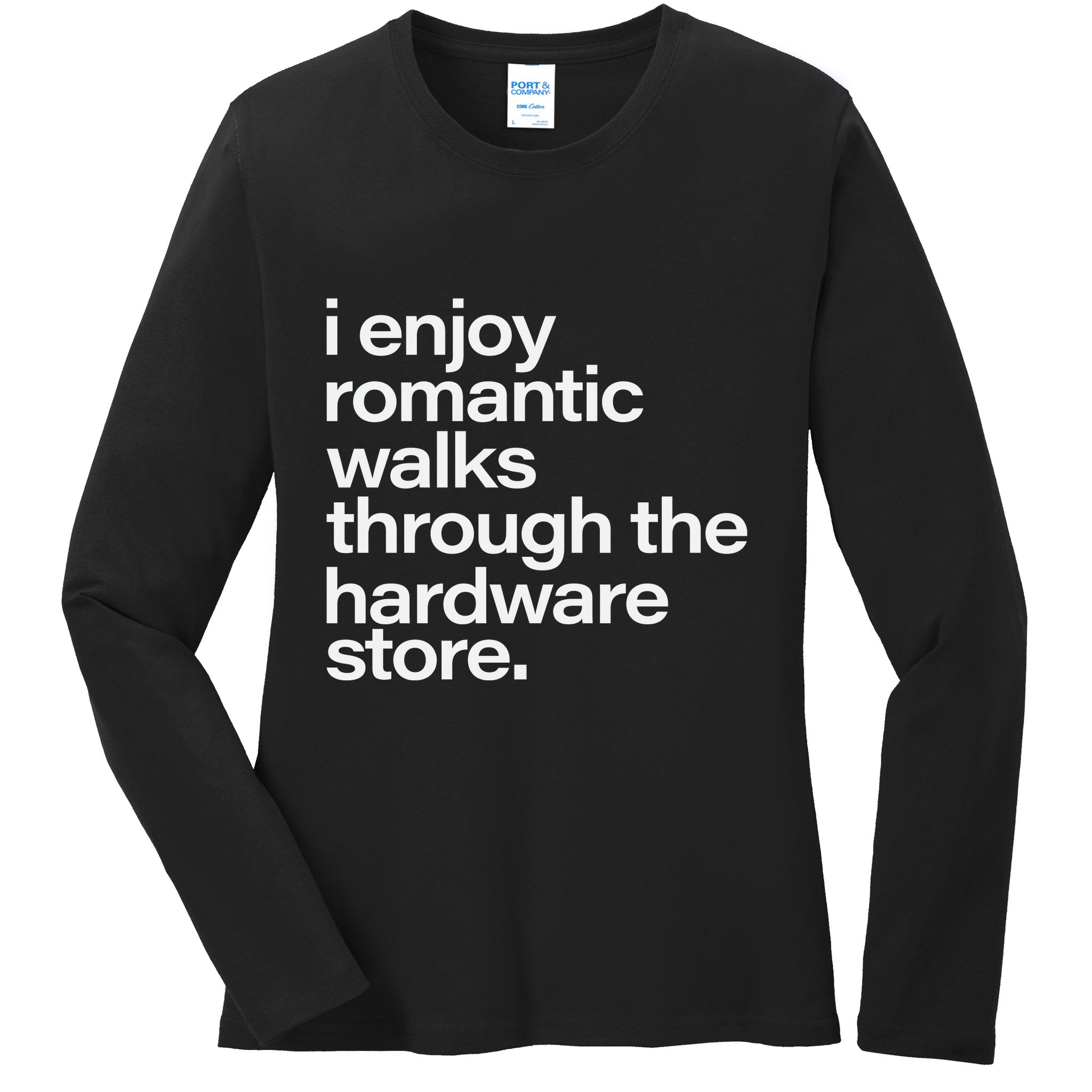 Funny Dad Handyman Hardware Quote Ladies Long Sleeve Shirt