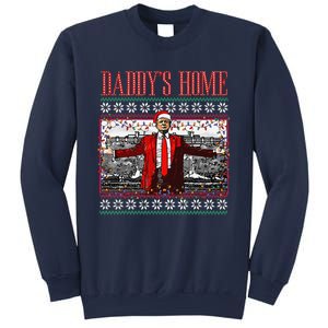 Funny DaddyS Home Trump Ugly Christmas Sweater Xmas Pajamas Sweatshirt