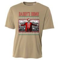 Funny DaddyS Home Trump Ugly Christmas Sweater Xmas Pajamas Cooling Performance Crew T-Shirt