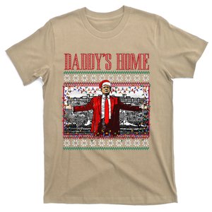 Funny DaddyS Home Trump Ugly Christmas Sweater Xmas Pajamas T-Shirt