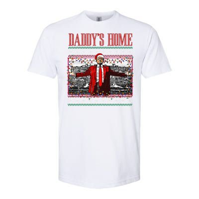 Funny DaddyS Home Trump Ugly Christmas Sweater Xmas Pajamas Softstyle CVC T-Shirt