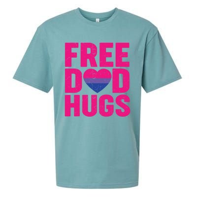 Free Dad Hugs Lgbt Bisexual Pride Gay Fathers Day Gift Sueded Cloud Jersey T-Shirt