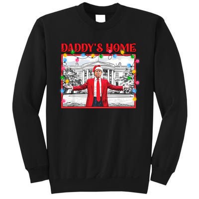 Funny DaddyS Home Trump Ugly Christmas Sweater Xmas Pajamas Sweatshirt Sweatshirt