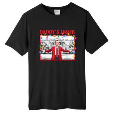 Funny DaddyS Home Trump Ugly Christmas Sweater Xmas Pajamas Sweatshirt Tall Fusion ChromaSoft Performance T-Shirt