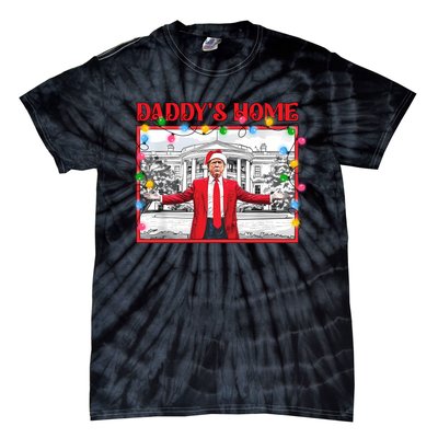 Funny DaddyS Home Trump Ugly Christmas Sweater Xmas Pajamas Sweatshirt Tie-Dye T-Shirt