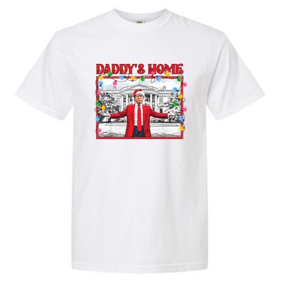 Funny DaddyS Home Trump Ugly Christmas Sweater Xmas Pajamas Sweatshirt Garment-Dyed Heavyweight T-Shirt