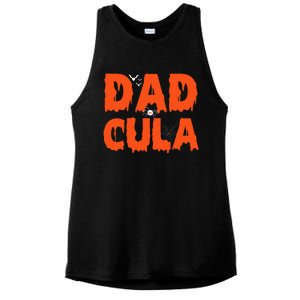 Funny Dadcula Halloween Dad Dracula Costume Momster matching Ladies PosiCharge Tri-Blend Wicking Tank