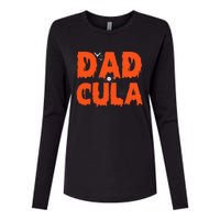 Funny Dadcula Halloween Dad Dracula Costume Momster matching Womens Cotton Relaxed Long Sleeve T-Shirt