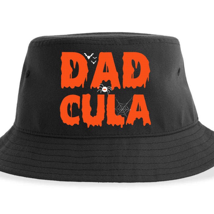 Funny Dadcula Halloween Dad Dracula Costume Momster matching Sustainable Bucket Hat