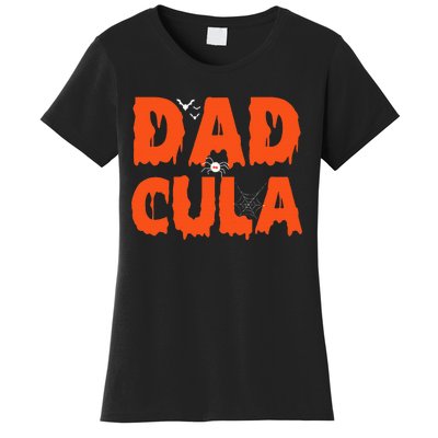 Funny Dadcula Halloween Dad Dracula Costume Momster matching Women's T-Shirt