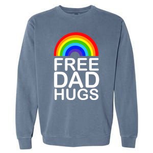 Free Dad Hugs Lgbt Pride Gay Gift Garment-Dyed Sweatshirt