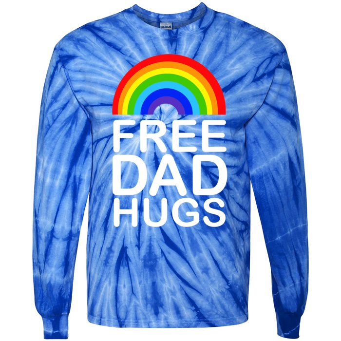 Free Dad Hugs Lgbt Pride Gay Gift Tie-Dye Long Sleeve Shirt