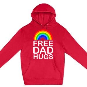 Free Dad Hugs Lgbt Pride Gay Gift Premium Pullover Hoodie