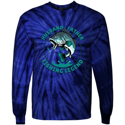 Father's Day Husband Father Fishing Legend Gift Tie-Dye Long Sleeve Shirt