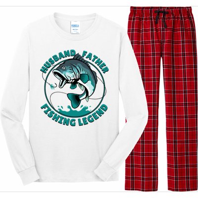 Father's Day Husband Father Fishing Legend Gift Long Sleeve Pajama Set