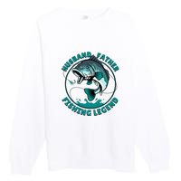 Father's Day Husband Father Fishing Legend Gift Premium Crewneck Sweatshirt