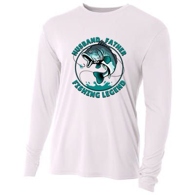 Father's Day Husband Father Fishing Legend Gift Cooling Performance Long Sleeve Crew