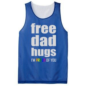 Free Dad Hugs Lgbt Pride Month Lgbtq Rainbow Flag Meaningful Gift Mesh Reversible Basketball Jersey Tank