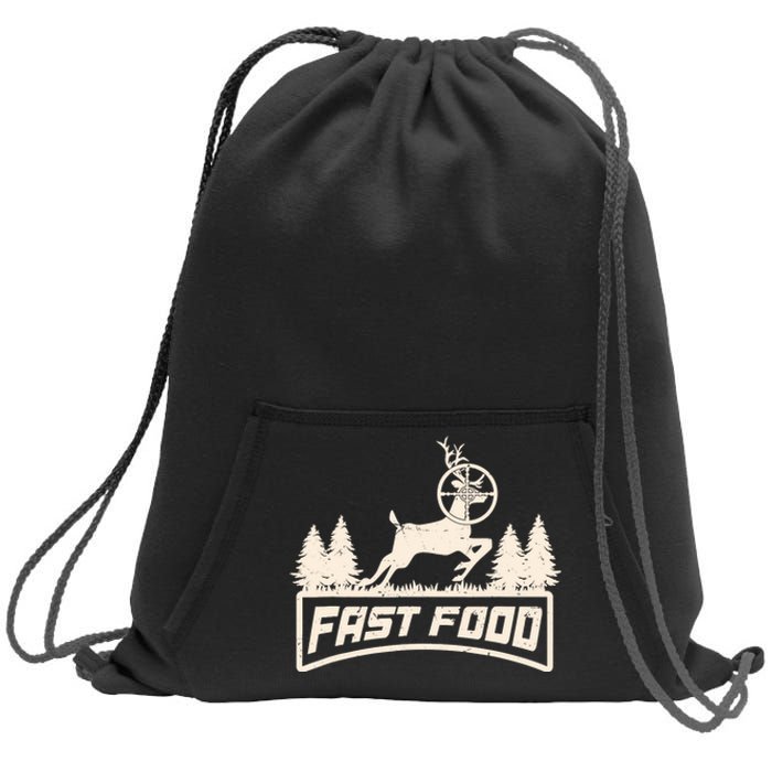 Funny Deer Hunting Season Fast Food Hunter Sweatshirt Cinch Pack Bag