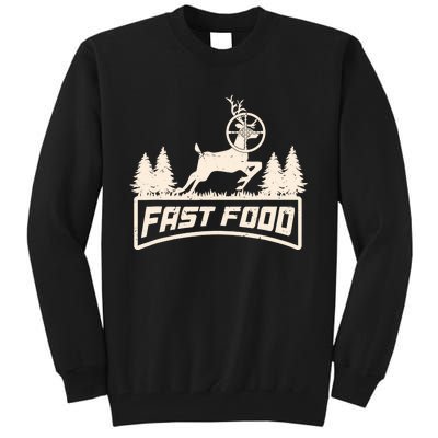 Funny Deer Hunting Season Fast Food Hunter Tall Sweatshirt