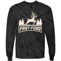 Funny Deer Hunting Season Fast Food Hunter Tie-Dye Long Sleeve Shirt